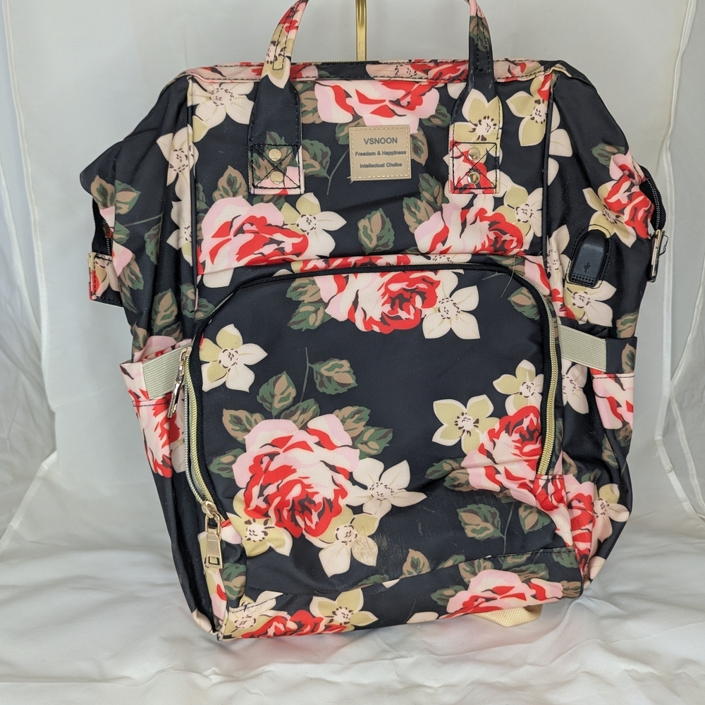 Black Floral Women's Bag